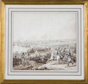 Battlefield - The End of the Siege of Lille by the Duke Albert of Saxe on the 8th of October 1792 (the French storm out of the city).